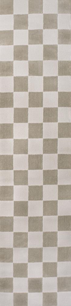Hand Modern Geometric Checkerboard High-Low Area Rug - JONATHAN Y