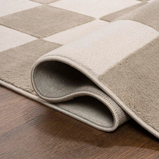 Hand Modern Geometric Checkerboard High-Low Area Rug - JONATHAN Y