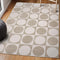 Geometric Modern Geometric Circles In Squares High-Low Area Rug