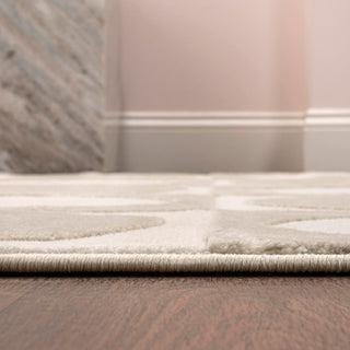 Geometric Modern Geometric Circles In Squares High-Low Area Rug - JONATHAN Y