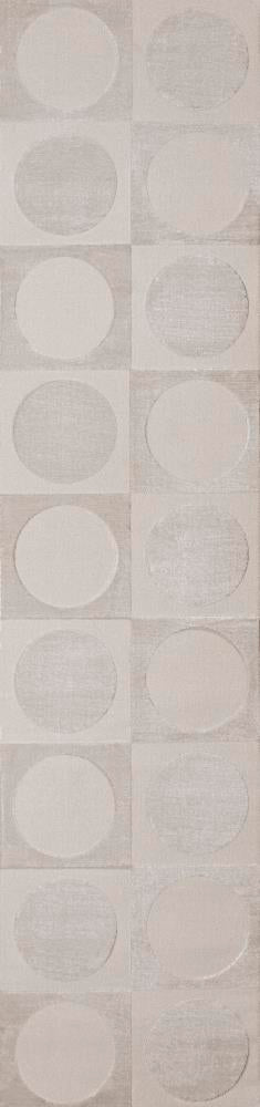 Geometric Modern Geometric Circles In Squares High-Low Area Rug - JONATHAN Y
