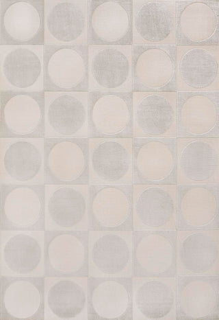 Geometric Modern Geometric Circles In Squares High-Low Area Rug - JONATHAN Y