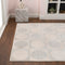 Geometric Modern Geometric Circles In Squares High-Low Area Rug