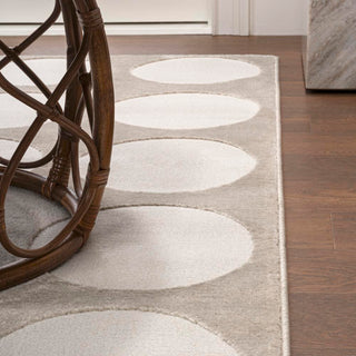 Adrian Modern Geometric Circle Dot High-Low Area Rug - JONATHAN Y