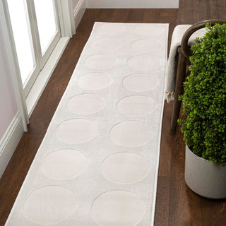 Adrian Modern Geometric Circle Dot High-Low Area Rug - JONATHAN Y