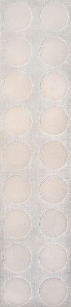 Adrian Modern Geometric Circle Dot High-Low Area Rug - JONATHAN Y