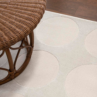 Adrian Modern Geometric Circle Dot High-Low Area Rug - JONATHAN Y