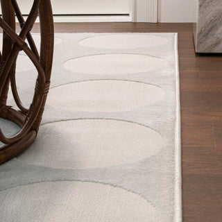 Adrian Modern Geometric Circle Dot High-Low Area Rug - JONATHAN Y