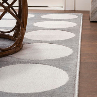 Adrian Modern Geometric Circle Dot High-Low Area Rug