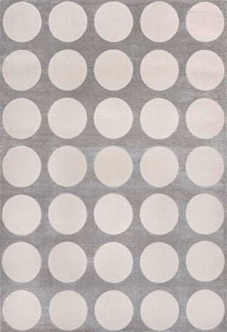Adrian Modern Geometric Circle Dot High-Low Area Rug - JONATHAN Y