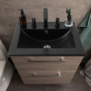 Ancillary 3-Hole 20 in. W x 18.25 in. D Classic Contemporary Rectangular Ceramic Single Sink Basin Vanity Top - JONATHAN Y