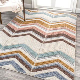Elin Chevron High-low Area Rug - JONATHAN Y