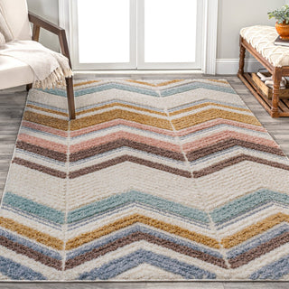 Elin Chevron High-low Area Rug