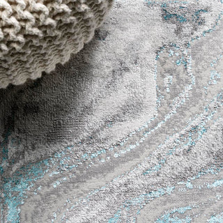 Swirl Marbled Abstract Area Rug - JONATHAN Y