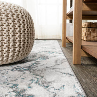 Swirl Marbled Abstract Area Rug - JONATHAN Y