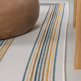 Argo Classic Nautical Mitre Stripe Reversible Machine-Washable Indoor/Outdoor Area Rug - JONATHAN Y