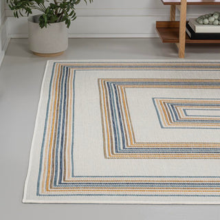 Argo Classic Nautical Mitre Stripe Reversible Machine-Washable Indoor/Outdoor Area Rug - JONATHAN Y