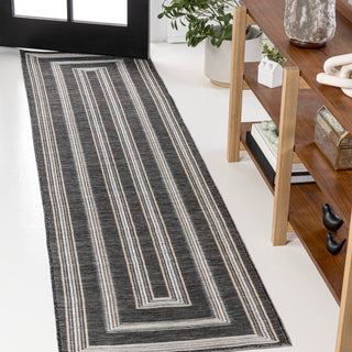 Argo Classic Nautical Mitre Stripe Reversible Machine-Washable Indoor/Outdoor Area Rug