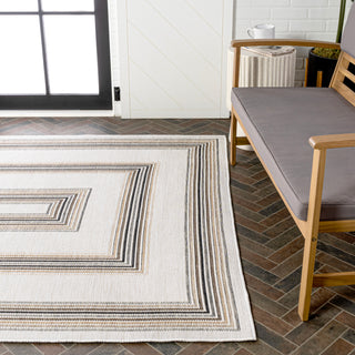 Argo Classic Nautical Mitre Stripe Reversible Machine-Washable Indoor/Outdoor Area Rug - JONATHAN Y