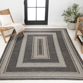 Argo Classic Nautical Mitre Stripe Reversible Machine-Washable Indoor/Outdoor Area Rug - JONATHAN Y