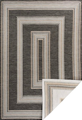 Argo Classic Nautical Mitre Stripe Reversible Machine-Washable Indoor/Outdoor Area Rug - JONATHAN Y