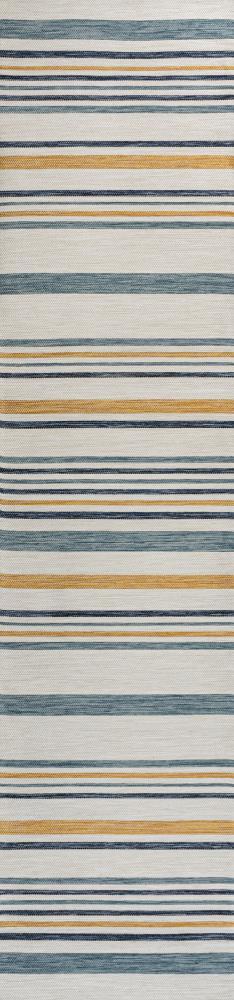 Janus Classic Coastal Ticking Stripe Reversible Machine-Washable Indoor/Outdoor Area Rug - JONATHAN Y