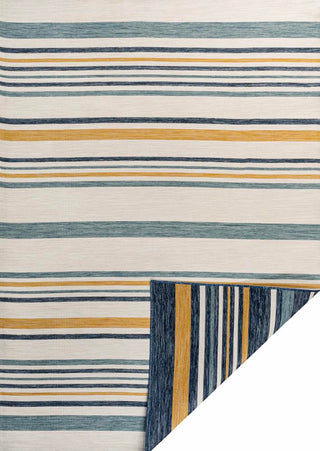 Janus Classic Coastal Ticking Stripe Reversible Machine-Washable Indoor/Outdoor Area Rug - JONATHAN Y