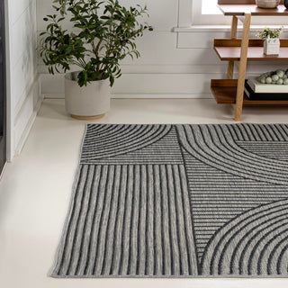 Zephyr Mid-Century Modern Arch Stripe Reversible Machine-Washable Indoor/Outdoor Area Rug - JONATHAN Y