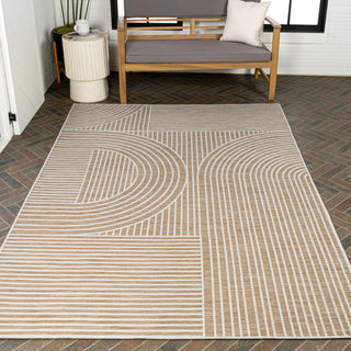 Zephyr Mid-Century Modern Arch Stripe Reversible Machine-Washable Indoor/Outdoor Area Rug - JONATHAN Y