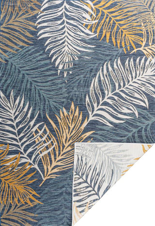 Calypso Coastal Casual Palm Frond Reversible Machine-Washable Indoor/Outdoor Area Rug - JONATHAN Y