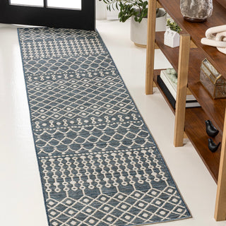 Zana Modern Geometric Moroccan Reversible Machine-Washable Indoor/Outdoor Area Rug