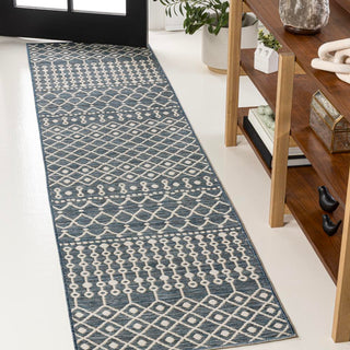 Zana Modern Geometric Moroccan Reversible Machine-Washable Indoor/Outdoor Area Rug - JONATHAN Y