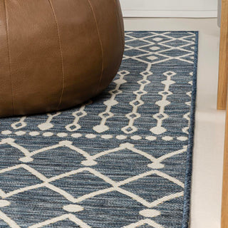 Zana Modern Geometric Moroccan Reversible Machine-Washable Indoor/Outdoor Area Rug - JONATHAN Y