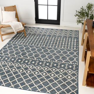 Zana Modern Geometric Moroccan Reversible Machine-Washable Indoor/Outdoor Area Rug - JONATHAN Y
