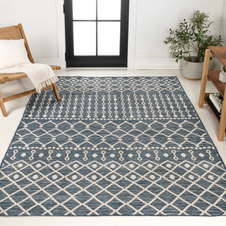 Zana Modern Geometric Moroccan Reversible Machine-Washable Indoor/Outdoor Area Rug