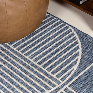 Arielle Mid-Century Modern Geometric Lines Reversible Machine-Washable Indoor/Outdoor Area Rug - JONATHAN Y