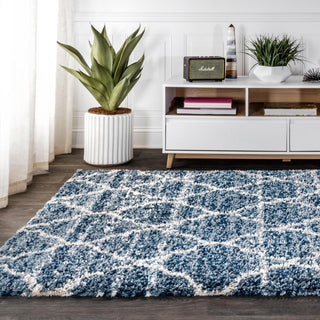 Susa Ogee Moroccan Trellis Shag Area Rug - JONATHAN Y