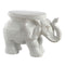White Elephant 14.2" Ceramic Garden Stool