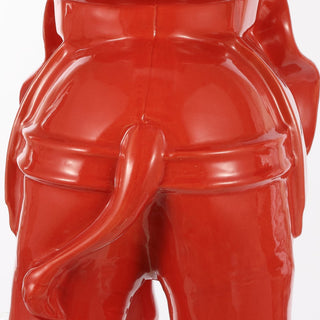White Elephant 14.2" Ceramic Garden Stool - JONATHAN Y