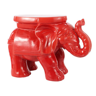 White Elephant 14.2" Ceramic Garden Stool - JONATHAN Y