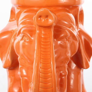 White Elephant 14.2" Ceramic Garden Stool - JONATHAN Y