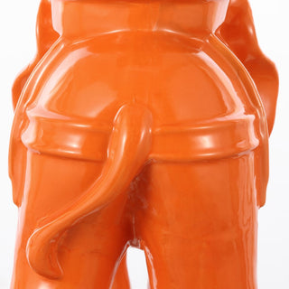 White Elephant 14.2" Ceramic Garden Stool - JONATHAN Y