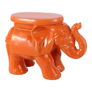 White Elephant 14.2" Ceramic Garden Stool - JONATHAN Y