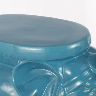 White Elephant 14.2" Ceramic Garden Stool - JONATHAN Y