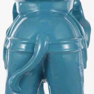 White Elephant 14.2" Ceramic Garden Stool - JONATHAN Y