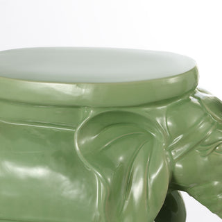 White Elephant 14.2" Ceramic Garden Stool