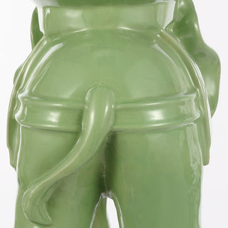 White Elephant 14.2" Ceramic Garden Stool