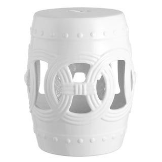 Lucky Coins 16" Chinese Ceramic Drum Garden Stool - JONATHAN Y