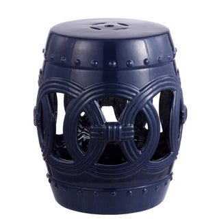 Lucky Coins 16" Chinese Ceramic Drum Garden Stool