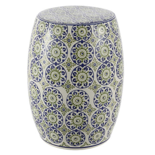 Lula 17.25" Suzani Ceramic Garden Stool - JONATHAN Y